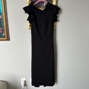 Backless Black Midi Dress NWT